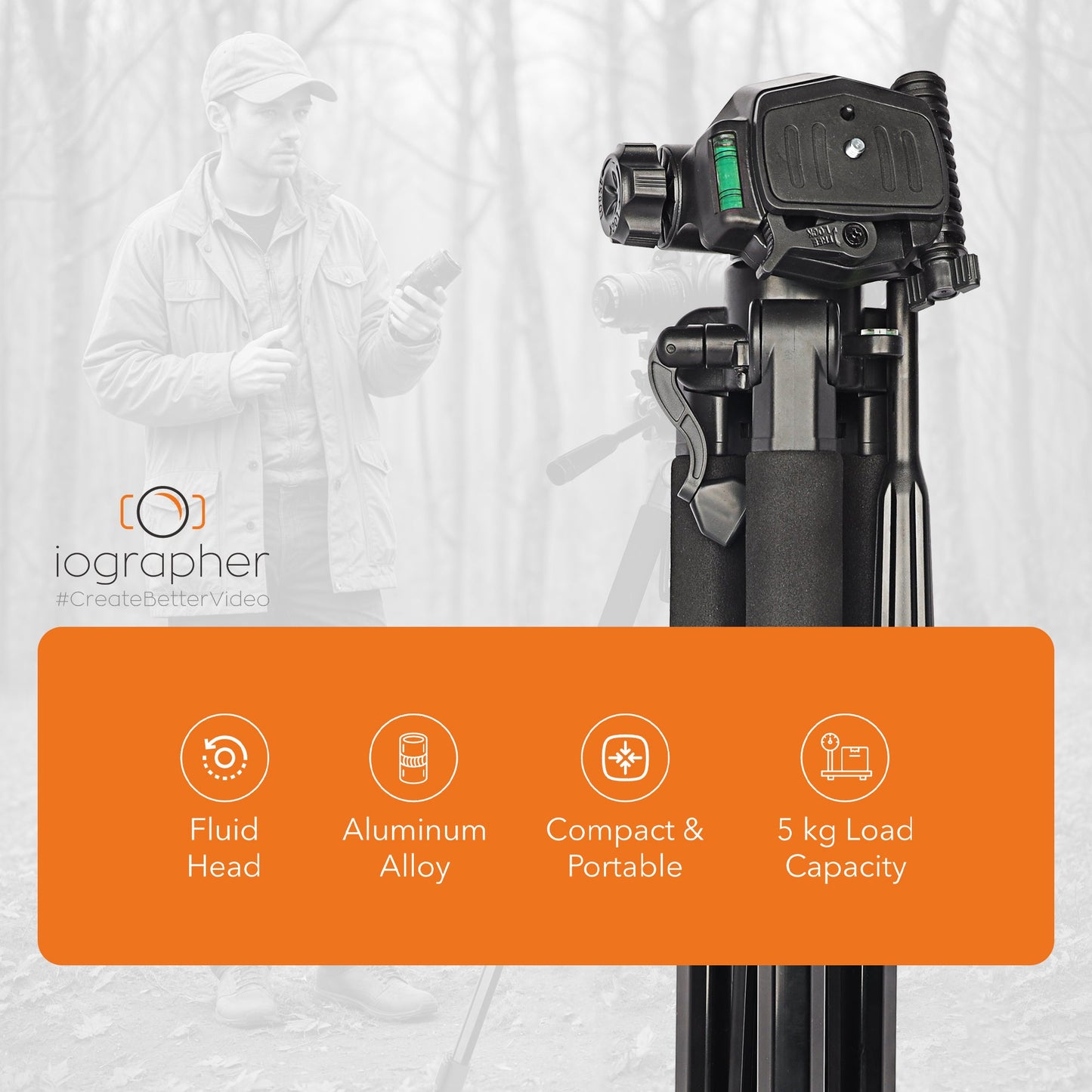 iOgrapher Multi-Use Tripod III | Fluid Head Tripod